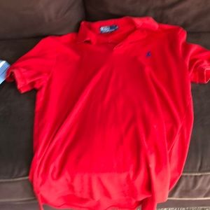 Mens red polo